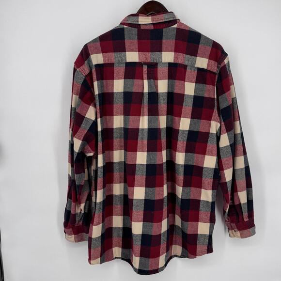 Red Head Brand Co Shirt Mens 2XL Red Plaid Flannel Long Sleeve Button Front - Picture 2 of 11